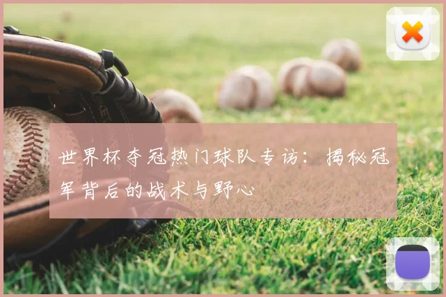 世界杯夺冠热门球队专访:揭秘冠军背后的战术与野心